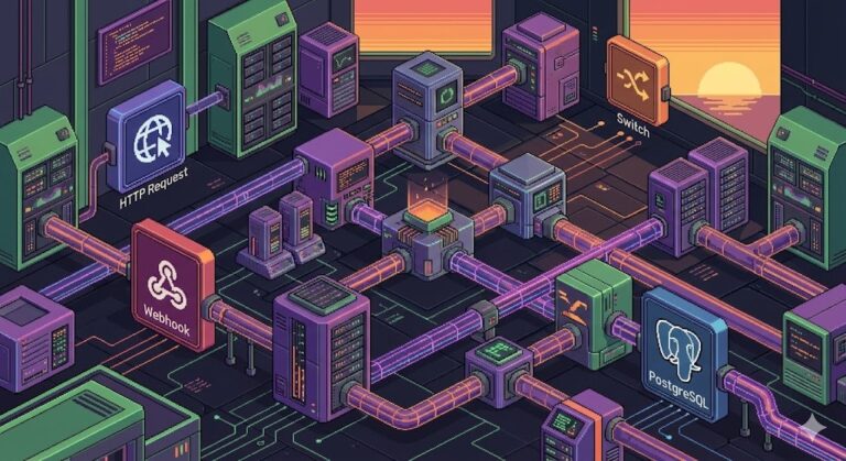 Illustration des meilleurs noeuds natifs n8n pour automatiser vos workflows efficacement